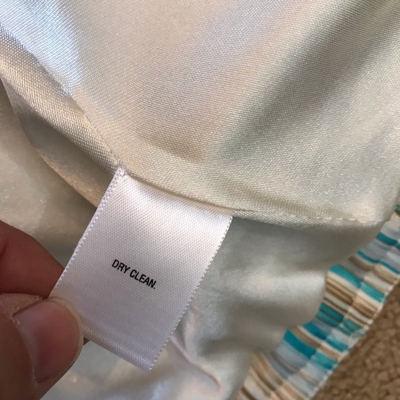 Covington Womens Blazer Jacket Size 14 Large Blue White Floral Stripe Lace Trim - Picture 12 of 12